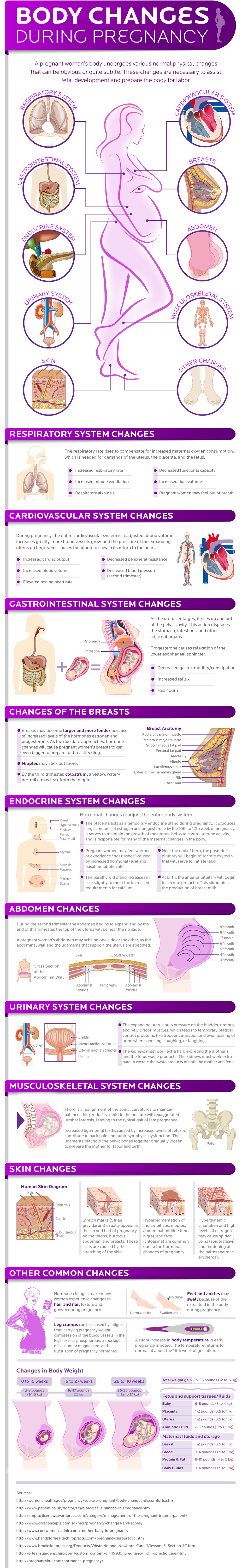 How a woman’s body changes when she’s pregnant